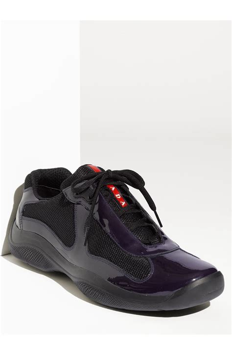 prada punta ala red|Prada Punta Ala Leather Sneaker, Black/Red .